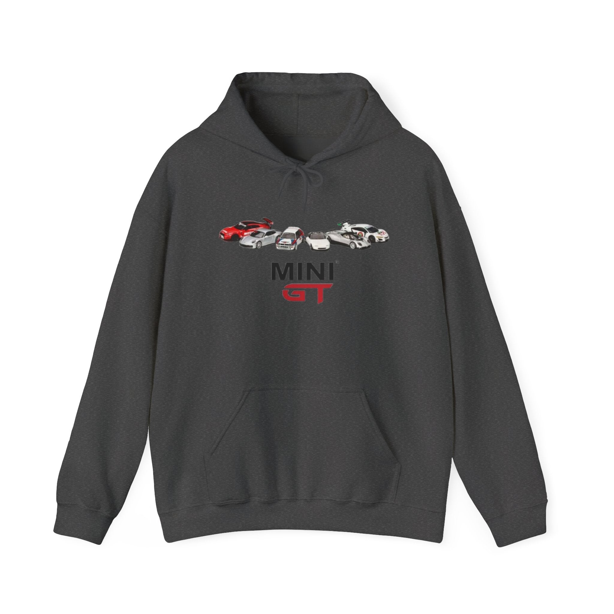 MINI GT Cars Hoodie — Retro Racing Three-Car Design Printify