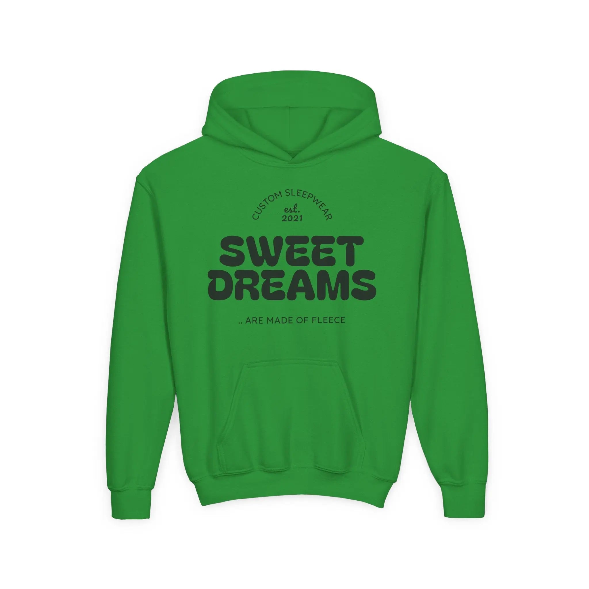 Youth Hoodie - "Sweet Dreams" Cozy Fleece Pullover with 'Be Good Do Good' Back Print Printify