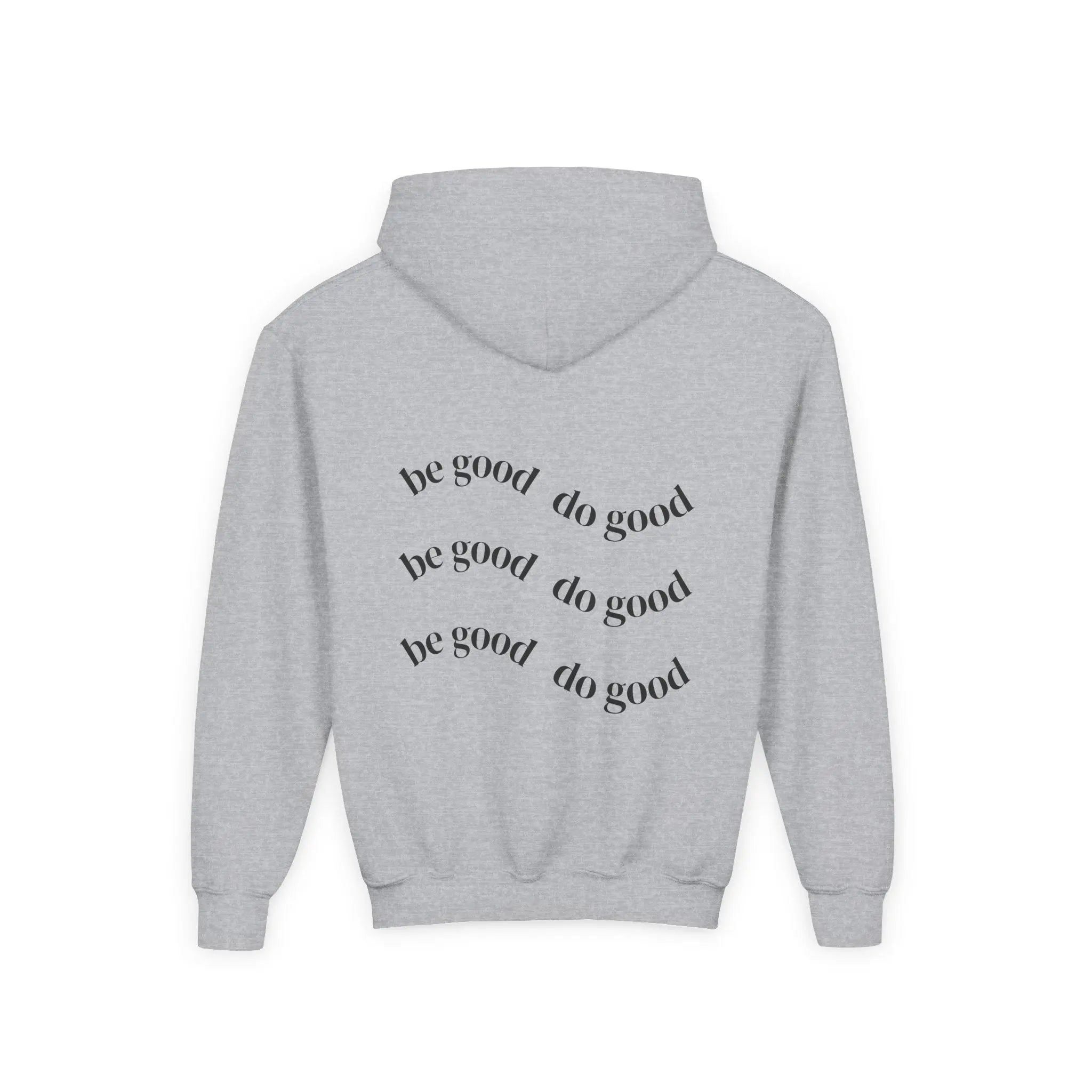 Youth Hoodie - "Sweet Dreams" Cozy Fleece Pullover with 'Be Good Do Good' Back Print Printify