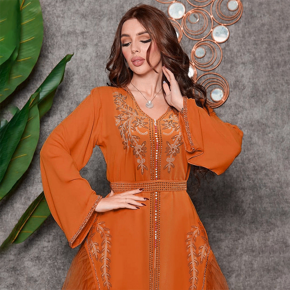 Middle East Diamond Beaded Dress Dress Women Just design