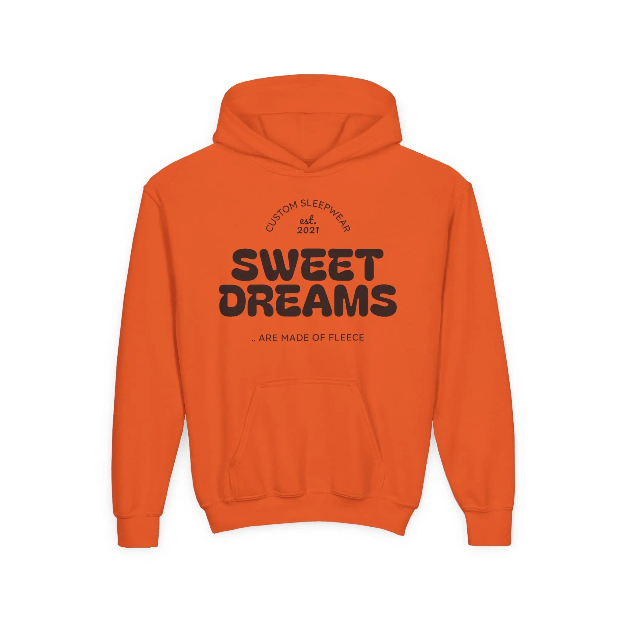 Youth Hoodie - "Sweet Dreams" Cozy Fleece Pullover with 'Be Good Do Good' Back Print Printify