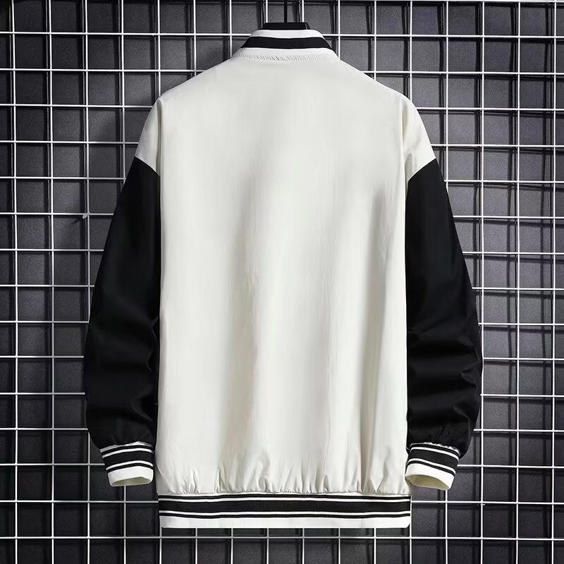 Men's Baseball Jacket Fashion Casual Letter Number Print Button-down Tops Streetwear Clothing Just design