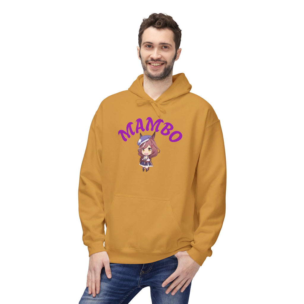 Mambo Dance Cute Character Hoodie – 'MAMBO' Graphic Pullover Printify