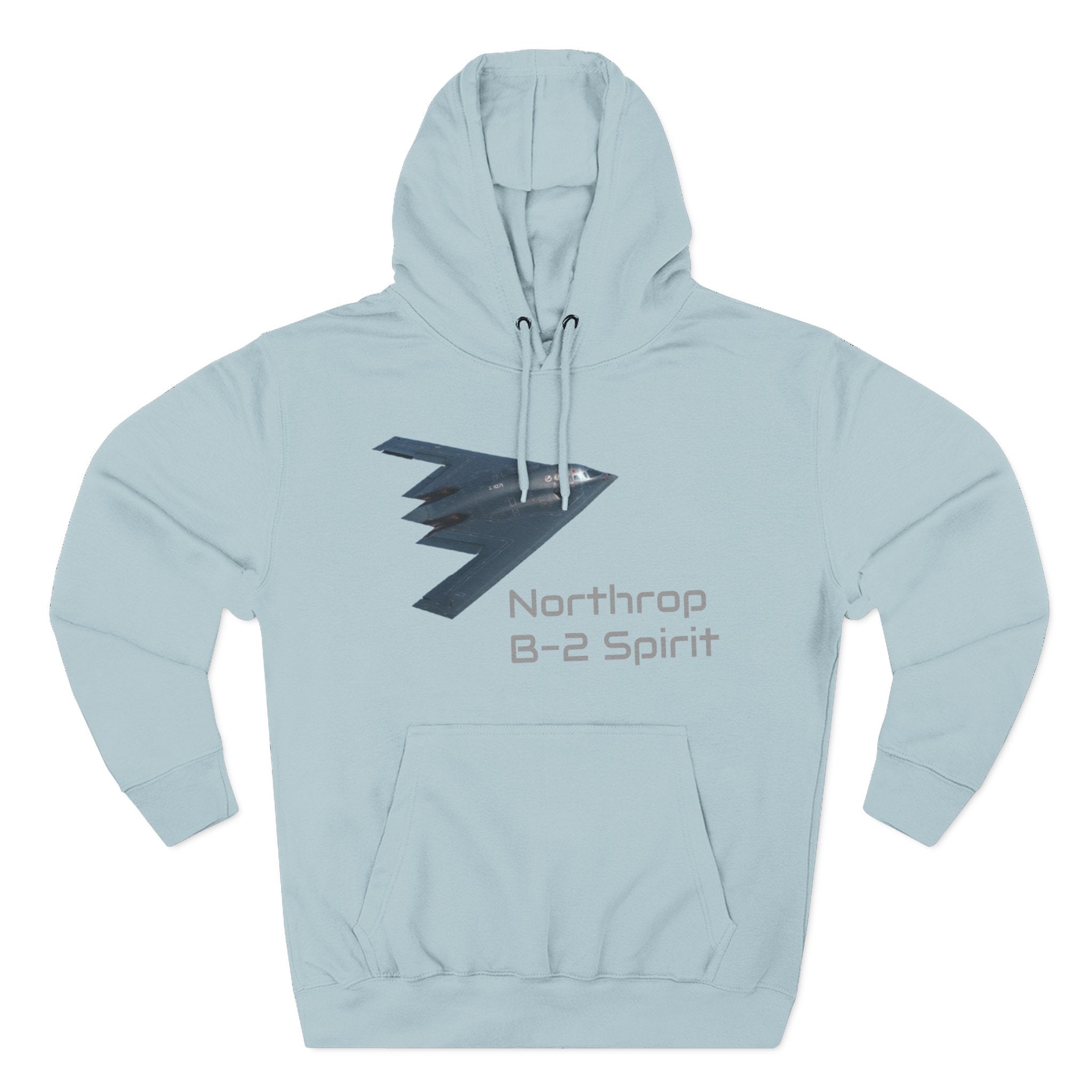 B-2 Spirit Hoodie — Northrop Three-Panel Stealth Aircraft Pullover Printify