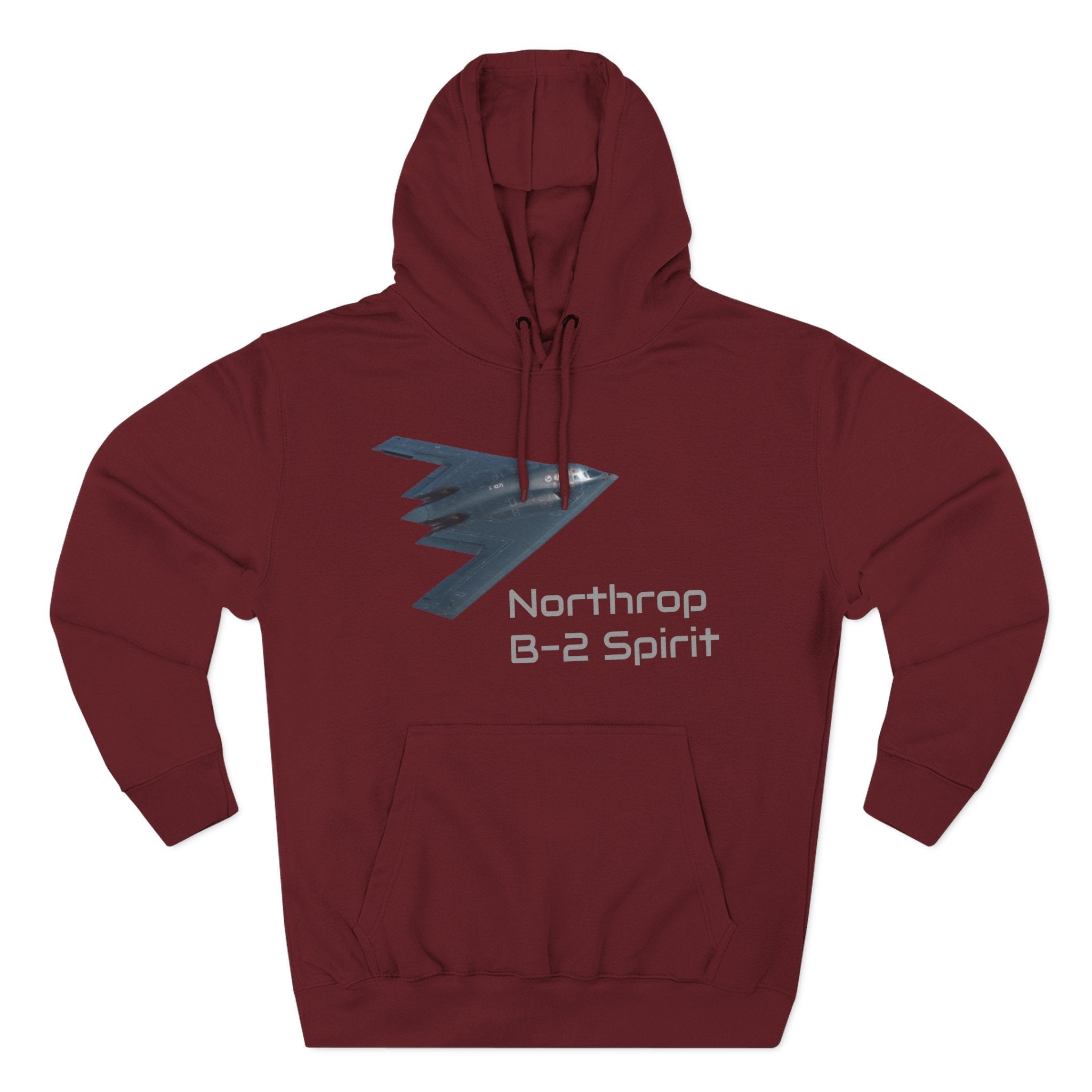 B-2 Spirit Hoodie — Northrop Three-Panel Stealth Aircraft Pullover Printify