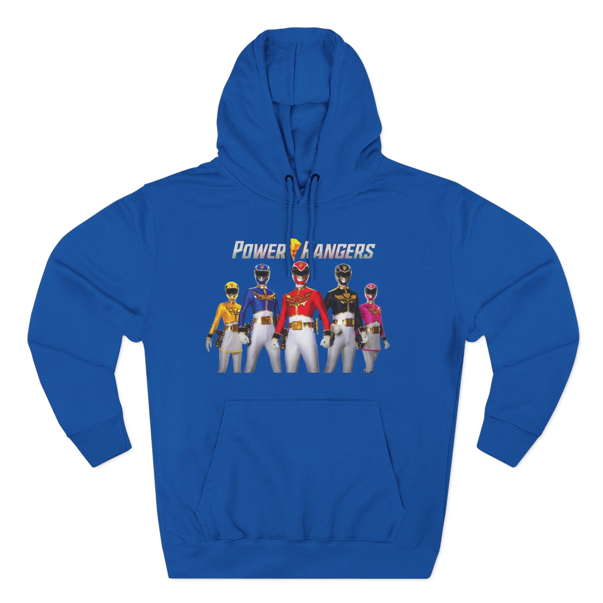 Power Rangers Team Hoodie — Retro Ranger Group Graphic Fleece Hoodie Printify