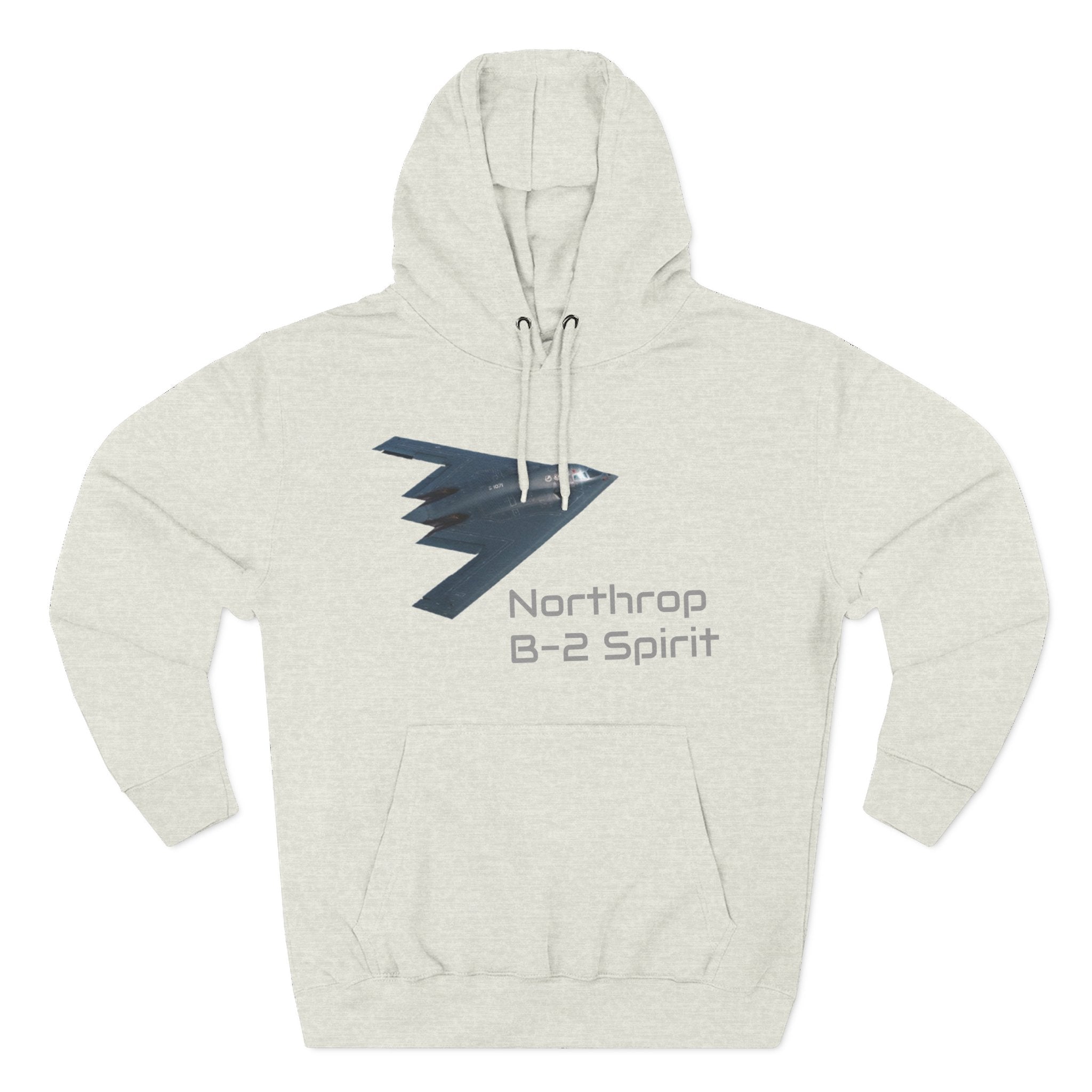 B-2 Spirit Hoodie — Northrop Three-Panel Stealth Aircraft Pullover Printify