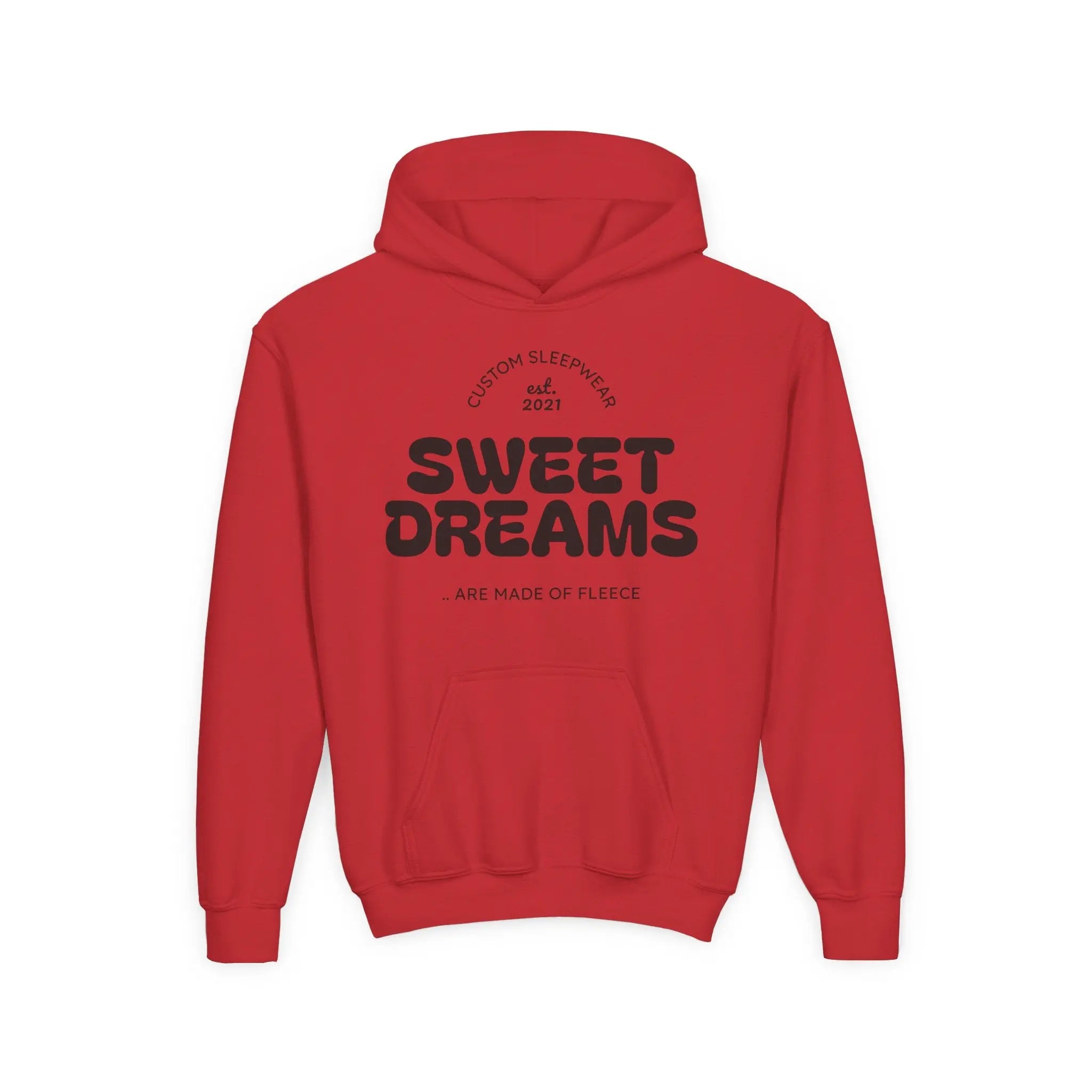 Youth Hoodie - "Sweet Dreams" Cozy Fleece Pullover with 'Be Good Do Good' Back Print Printify