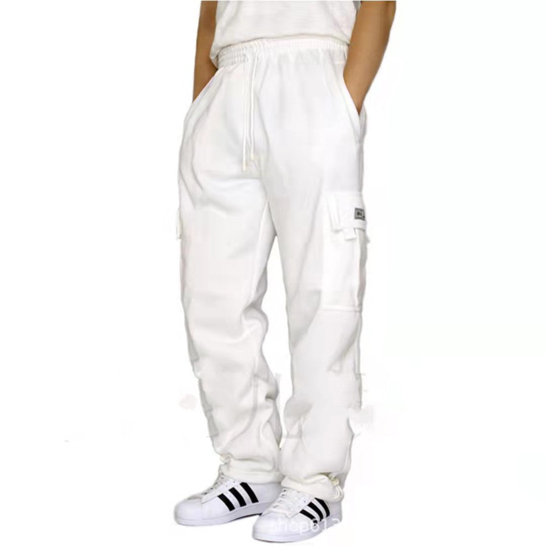 Men Pants Sweatpants Stretch Elastic Waist Jogger Sports Pants Drawstring Trousers Fashion Mens Clothing Just design