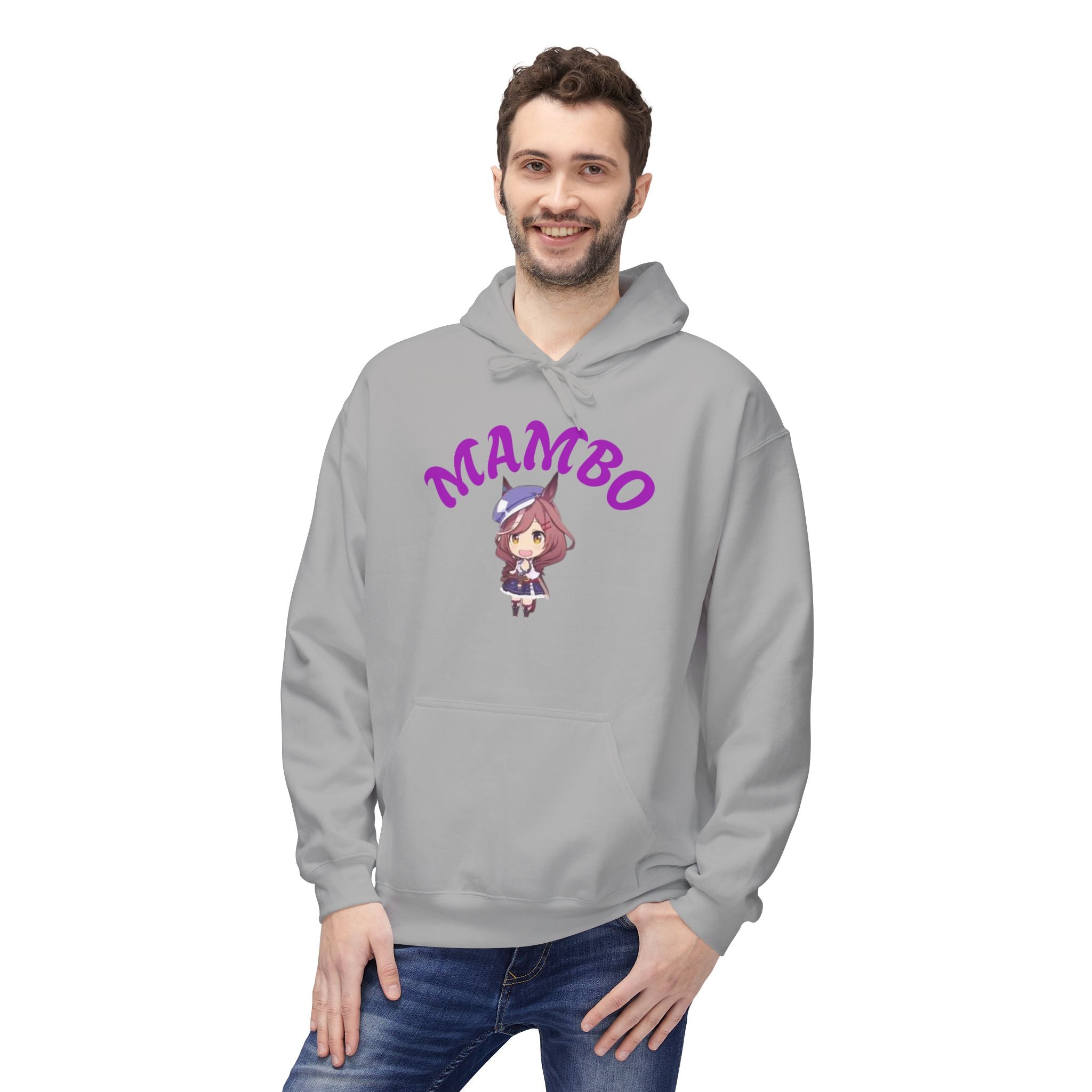 Mambo Dance Cute Character Hoodie – 'MAMBO' Graphic Pullover Printify