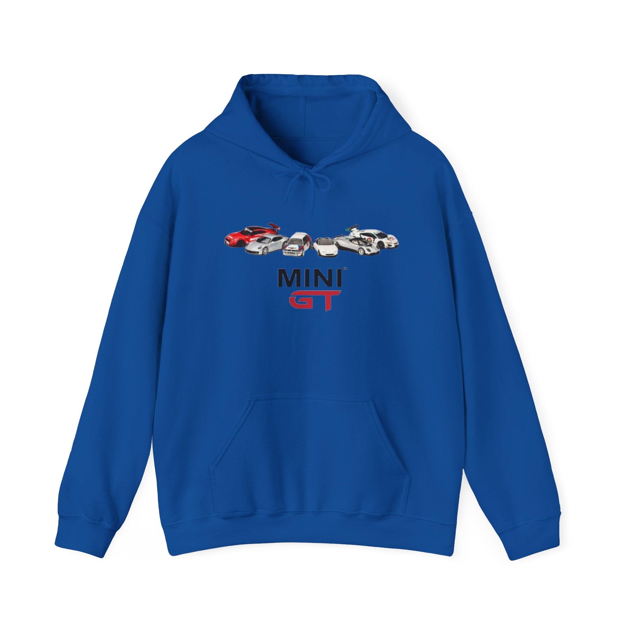 MINI GT Cars Hoodie — Retro Racing Three-Car Design Printify