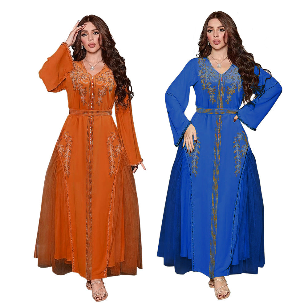 Middle East Diamond Beaded Dress Dress Women Just design