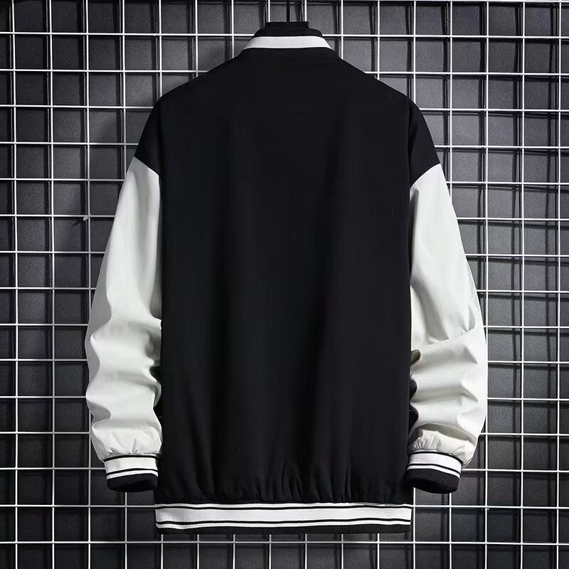 Men's Baseball Jacket Fashion Casual Letter Number Print Button-down Tops Streetwear Clothing Just design