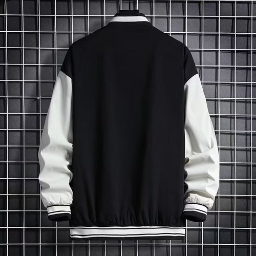 Men's Baseball Jacket Fashion Casual Letter Number Print Button-down Tops Streetwear Clothing Just design